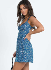 Georgia Mini Dress Blue Floral