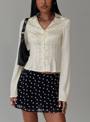Miravella Long Sleeve Top Cream