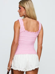 Lost Frontier Button Up Top Pink